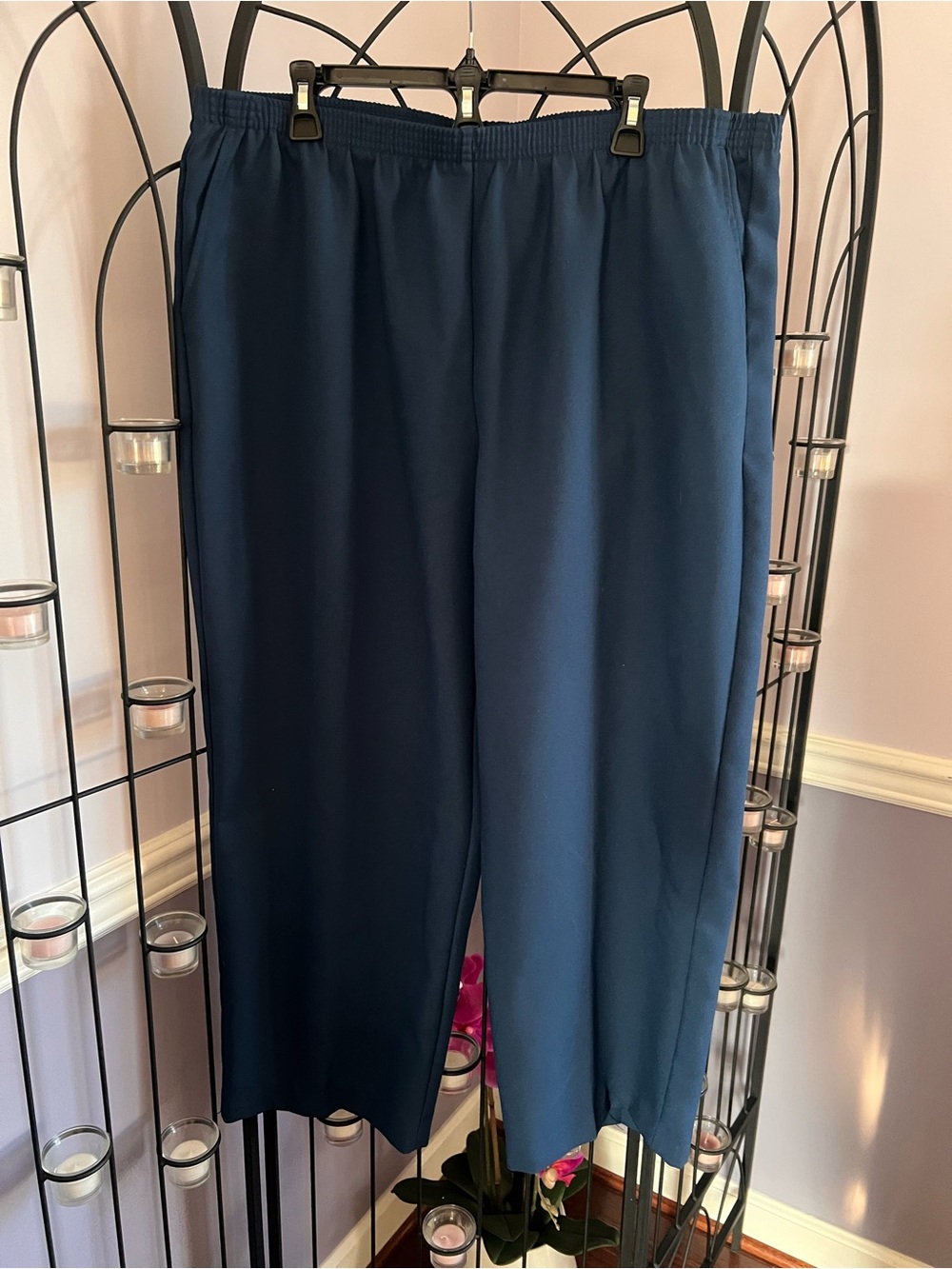 Alfred Dunner Elastic-Waist Wide Leg Pants